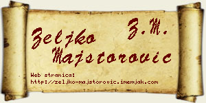 Željko Majstorović vizit kartica